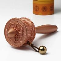Rueda de oración tibetana Heag para aliviar el estrés y la ansiedad, diseño auténtico, perfecto para prácticas de meditación budista, aleación - details 3