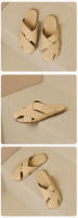 Sandalias planas de suela blanda estilo retro para exteriores de verano para mujer - details 6