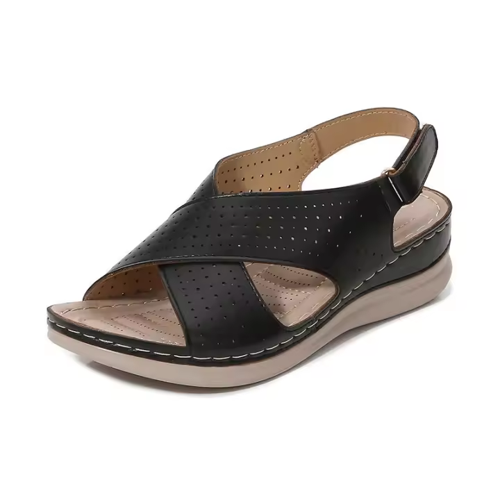 Sandalia 2025 Summer Beach Moda grande con puntera con abrazadera Cabeza redonda Sandalias frescas para mujer - 1