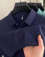 Nueva camiseta personalizada de verano de alta gama para hombre, Polo de marca de moda de negocios de manga corta de color sólido, cómodo y transpirable - details 22