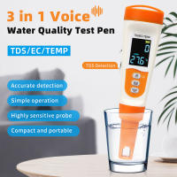 Probador de calidad del agua 3 en 1, medidor Digital de alta precisión TDS/EC/temperatura para piscinas, Detector de calidad del agua de acuario con voz - details 0