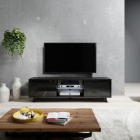 Mueble TV Suspendido/Mesa TV/Mueble para Salón (100 cm, sin LED, Roble Dorado/Negro Brillante) - details 10