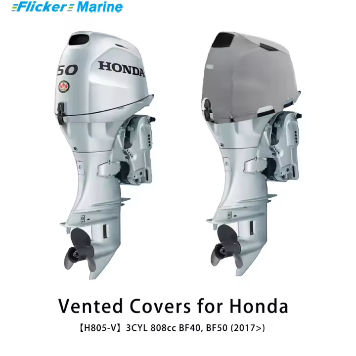 Cubiertas de ventilación personalizadas Flickermarine para motores fueraborda Honda 50hp BF40,BF50(2017) - 1