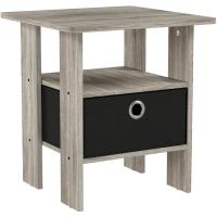Mesa de Noche Furinno Diseño Francés de Robalo Gris Muebles y Organización - details 4