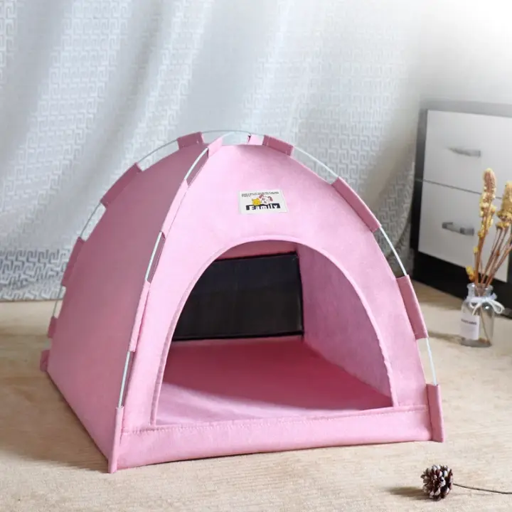 Casa de Gato Plegable para Todas las Estaciones Nido de Mascota Portátil y Transpirable para Perros y Gatos Alfombra Fresca de Verano para el Exterior - 1