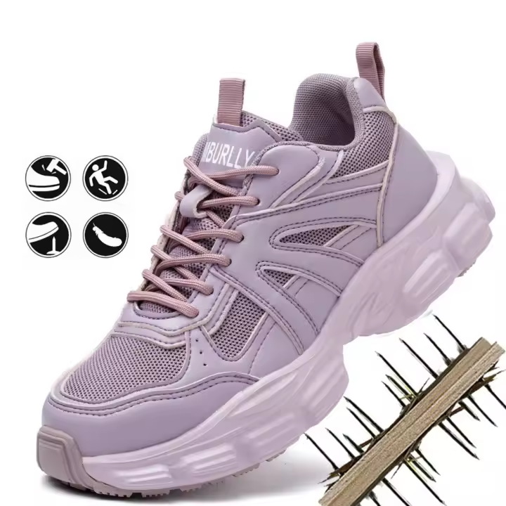 Zapatos Deportivos informales para mujer, zapatillas de deporte a la moda con cordones,Calzado de seguridad - 1