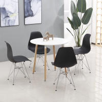 Juego de sillas medievales de plástico con patas de Metal para cocina, comedor, sala de estar, restaurante, 4 unidades - details 5