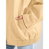 Chaqueta de Moto para Mujer de Tamaño Grande en Cuero Pretendido para Outfit de Otoño/Invierno 2024 con Cierre de Cremallera y Forro de Poliéster - details 16