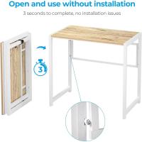 Plegable sin Montaje 80 cm Pequeño Espacio Ahorrar Espacio Computadora Doméstico Beige - details 2
