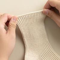 3 pares de calcetines informales de punto con punta descubierta, calcetines de tubo cortos antideslizantes de Color sólido, medias simples, calcetines de media pantorrilla para mujer - details 9