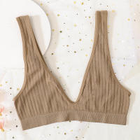 Sujetador sin costuras con cuello profundo para mujer, lencería sexy inalámbrica, bragas para dormir, sujetador push-up unisex, top corto. - details 18