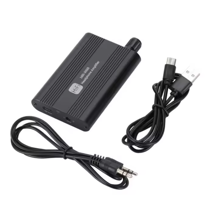 AMPLIFICADOR DE Audio estéreo para auriculares, dispositivo HiFi con Control de volumen, 3,5mm, 16-300Ohm, ajustable, portátil - 1
