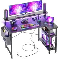Mesa de Ordenador Grande en Forma L Esquina con LED Regleta Enchufables - details 0