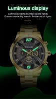 Reloj de Cronómetro de Cuarzo de Lujo para Hombres Leten Correa de Acero Impermeable - details 6