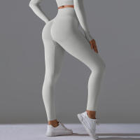 Pantalones de mujer, leggings, glúteos melocotón, pantalones de yoga desnudos de cintura alta - details 74