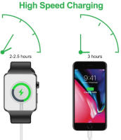 Cargador para Apple Watch Compatible con iWatch SeriesSE 7/6/5/4/3/2/1, cargador 2 en 1 con Cable de iluminación de carga rápida - details 5