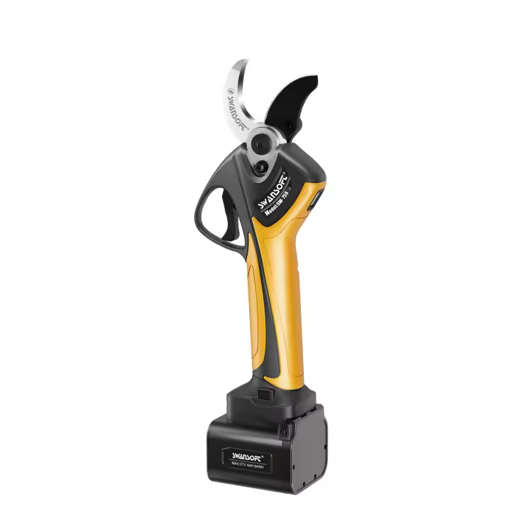 Tijeras de podar eléctricas profesionales SWANSOFT 758 de 40 mm con batería de 4Ah+4Ah y pantalla LED para podar árboles - 1
