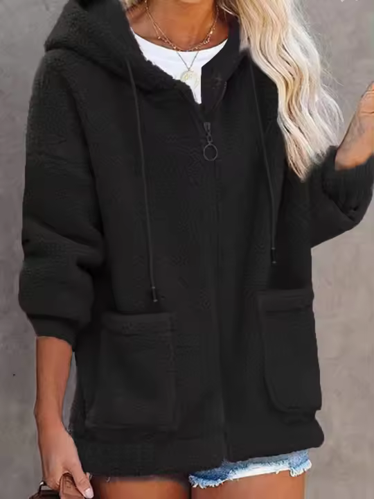 Chaquetas informales con capucha para mujer, abrigos holgados de otoño - 1