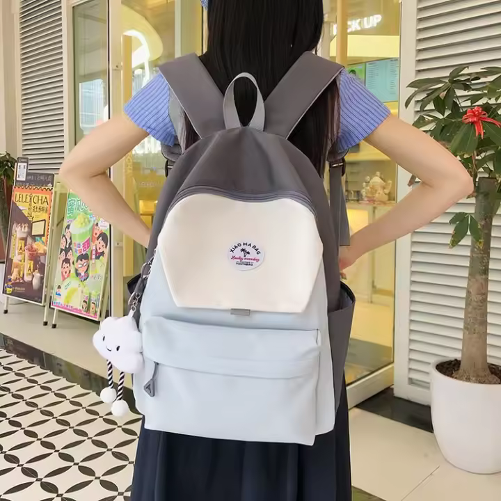 Mochila, estudiantes de secundaria, gran capacidad, estudiantes universitarios, mochila escolar, viajes, mochila, ocio, lujo minimalista, nailon - 1
