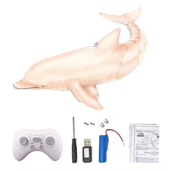 Remote Control Dolphin 2.4G Simulation RC Animals Boat Toy Electric Radio Controlled Ship Water Outdoor Toys for Kids Boys Gifts - 1
