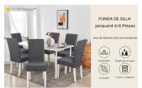 Funda de silla de comedor repelente al agua 4/6 Piezas Funda De Silla De Jacquard Para Comedor - details 0