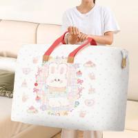 Bolsa de almacenamiento de edredón de tela no tejida, bolsa de almacenamiento de equipaje de gran capacidad con dibujos animados, ahorro de espacio, a prueba de humedad - details 3
