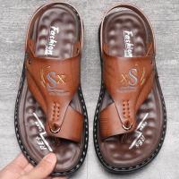 Sandalias de verano al aire libre para hombre, zapatos de oficina de verano, sandalias informales antideslizantes para hombre, color negro - details 4