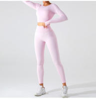 Nueva camiseta deportiva sin costuras de manga larga para mujer, Top de Yoga de secado rápido, ropa ajustada para correr y Fitness - details 17