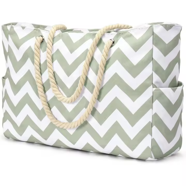 Bolsos de playa para mujer Bolso grande de playa impermeable Bolsos de playa con cremallera Bolso de piscina impermeable a prueba de arena Bolso grande - 1