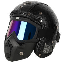 Casco de moto hombre trail aire libre Retro mujer Gafas Proteccion - details 1