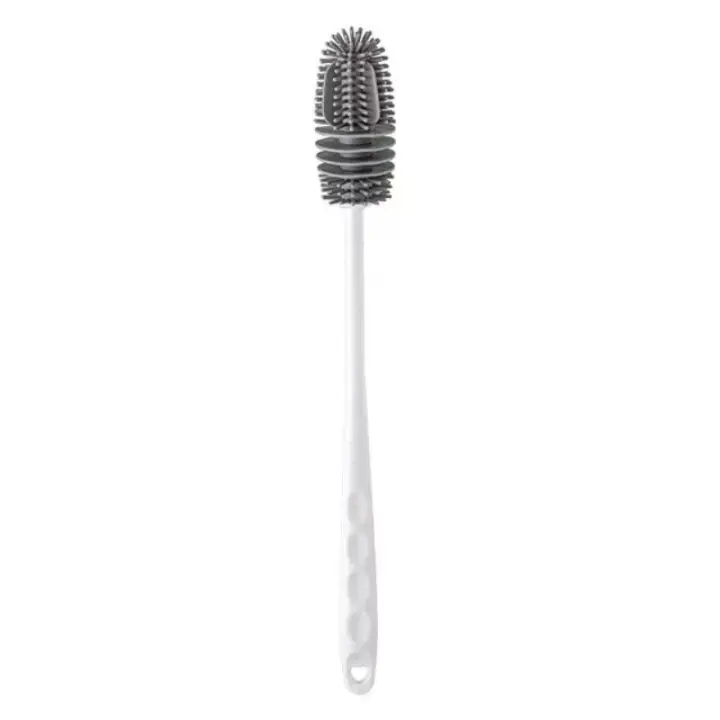 Cepillo de Limpieza de Silicona Duradero Cepillo de Escobilla para Botella de Vino con Mango Largo Reforzado Equipo de Limpieza de Lavandería - 1