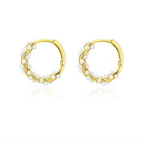 Pendientes de Ar con Perlas de Plata de Ley 925 para Mujer, pendientes de Ar con Perlas para adolescentes, pendientes de Novia para Boda - 1