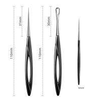 Suministros de salón, herramienta de belleza con mango cómodo, eliminador de espinillas, herramienta de eliminación de espinillas, limpiador de poros, agujas para imperfecciones de acné - details 0