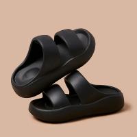 Zapatillas de suela gruesa para mujer, sandalias de plataforma Eva con suela suave, antideslizantes con doble correa, para playa, novedad de verano - details 1