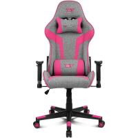 DR90 - Silla Gaming Profesional, Tejido Transpirable, reposabrazos 2D Acolchado, Base Nylon Reforzado, pistón Clase 4, cojín Lumbar y Cervical, Color Gris/Blanco - details 34