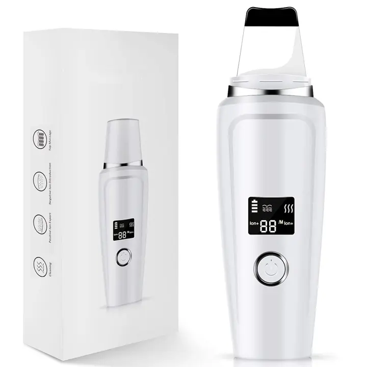 Depurador de piel, herramienta para eliminar puntos negros, pantalla LCD, raspador ultrasónico de piel, limpiador de poros, herramientas para el cuidado de la piel para limpieza facial profunda - 4 modos - 1