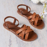 Sandalias planas de verano para mujer, talla grande, sin cordones, con tiras cruzadas. - details 2