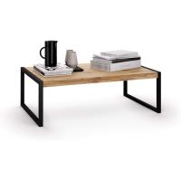 Centro de lujo, color madera rústica, aglomerado y melamina/hierro, mesa de centro para salón, mesa de centro baja - details 0