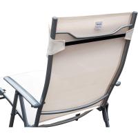 Tumbona de Jardín Plegable con Respaldo Ajustable en 7 Niveles Almohada y Reposabrazos Carga 165 kg para Piscina Terraza Camping 137x63,5x100,5 cm Beige - details 8