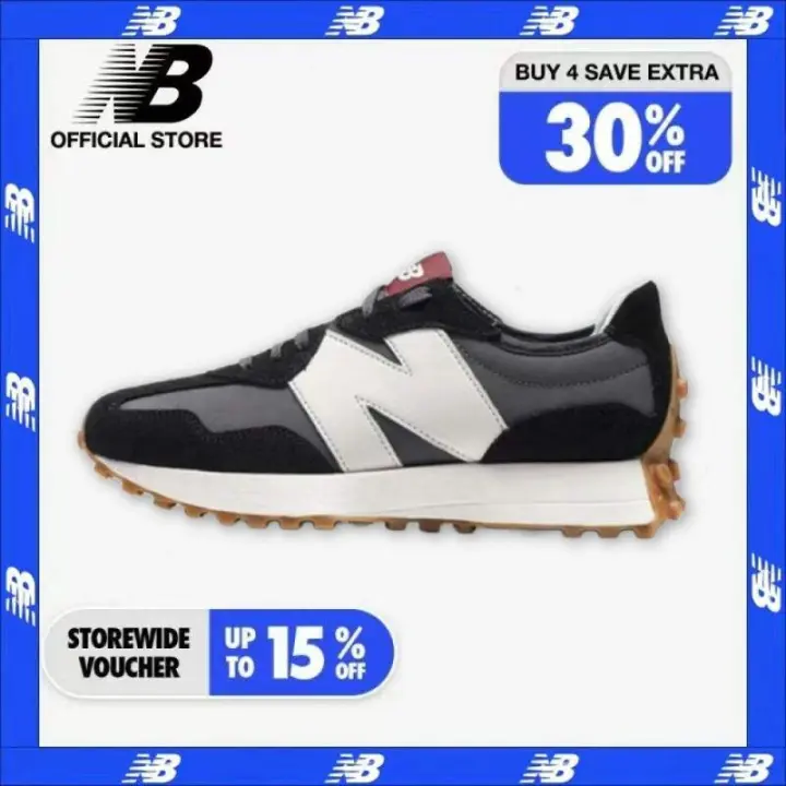Leten 【100% Original】 En stock 327 Retro Casual Sports NB327 Zapatos Zapatillas blancas y negras Pegatinas de pared - 1