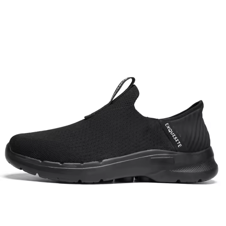 Los hombres zapatos transpirables de malla tejida ultra-ligeros con suela gruesa de pedal. - 1