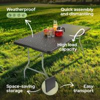 Mesa de Buffet Plegable Resistente a la Intemperie Ideal para Jardín, Balcón, Camping - details 10