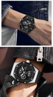 Reloj deportivo esqueleto para hombre, resistente al agua, movimiento de cuarzo japonés, reloj de pulsera informal para negocios, regalo al aire libre para él - details 10