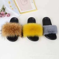 Zapatillas de piel sintética de lujo para mujer con diseño de mapache de cabeza redonda, parte inferior plana cálida, plantillas de goma para el hogar para invierno al aire libre - details 8