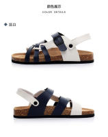 Sandalias de corcho para hombre, estilo coreano, casuales, de dos vías, tallas grandes, pantuflas para exteriores, zapatos de playa modernos para verano. - details 5