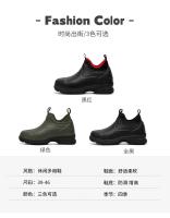 Botas de lluvia para hombre, botas de cocina para hombre, botas de lluvia cortas versátiles simples a la moda, zapatos impermeables resistentes al desgaste para cocina - details 5