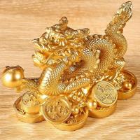 Estatua de Feng Shui para atraer riqueza, figuritas chinas de buena suerte, adorno de estatuilla de dragón, decoración de escritorio, 2024 - details 0