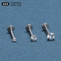 Pendientes pequeños de titanio g23 para mujer, joyería corporal, labret de piercing, 20/18/16g, 10 Uds., venta al por mayor - details 3