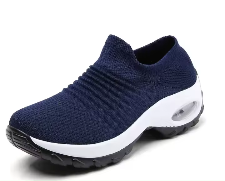 Zapatillas deportivas informales y cómodas de malla para mujer con cojín de aire transpirable, zapatillas deportivas negras para mujer, zapatos udent 2025 - 1