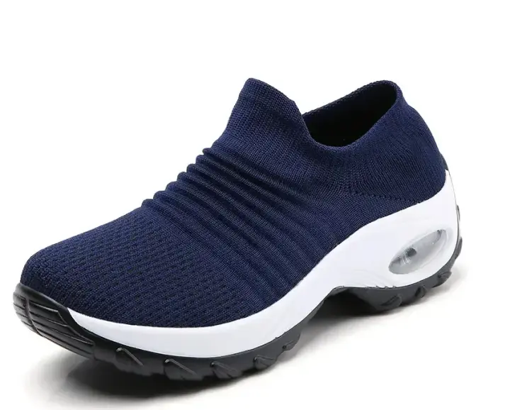 Zapatillas deportivas informales y cómodas de malla para mujer con cojín de aire transpirable, zapatillas deportivas negras para mujer, zapatos udent 2025 - 1